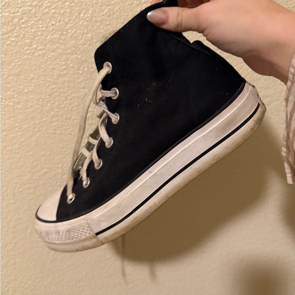 Classic Black High-Top Sneakers